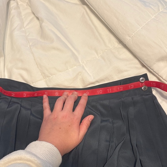 J. Crew Pleated Midi Skirt in Charcoal Gray - Picture 5 of 5